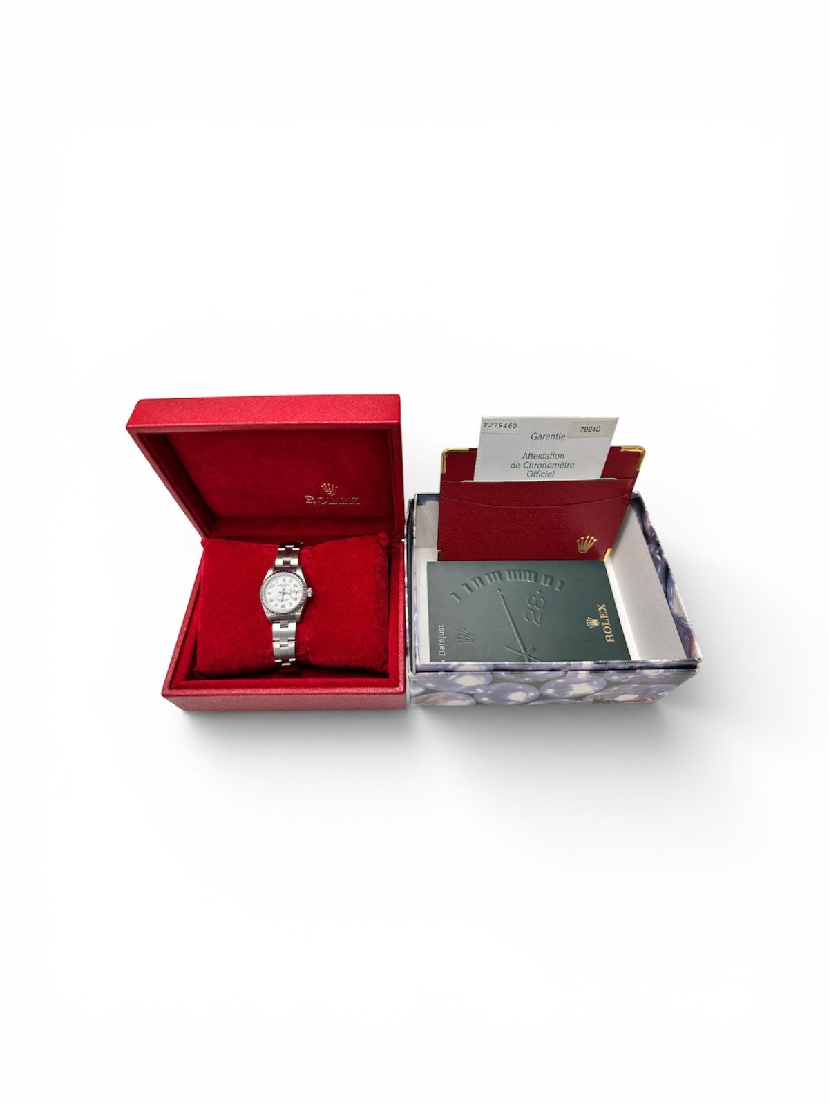 Ladies Rolex Oyster Perpetual Date Stainless Steel White Dial Ref#79240