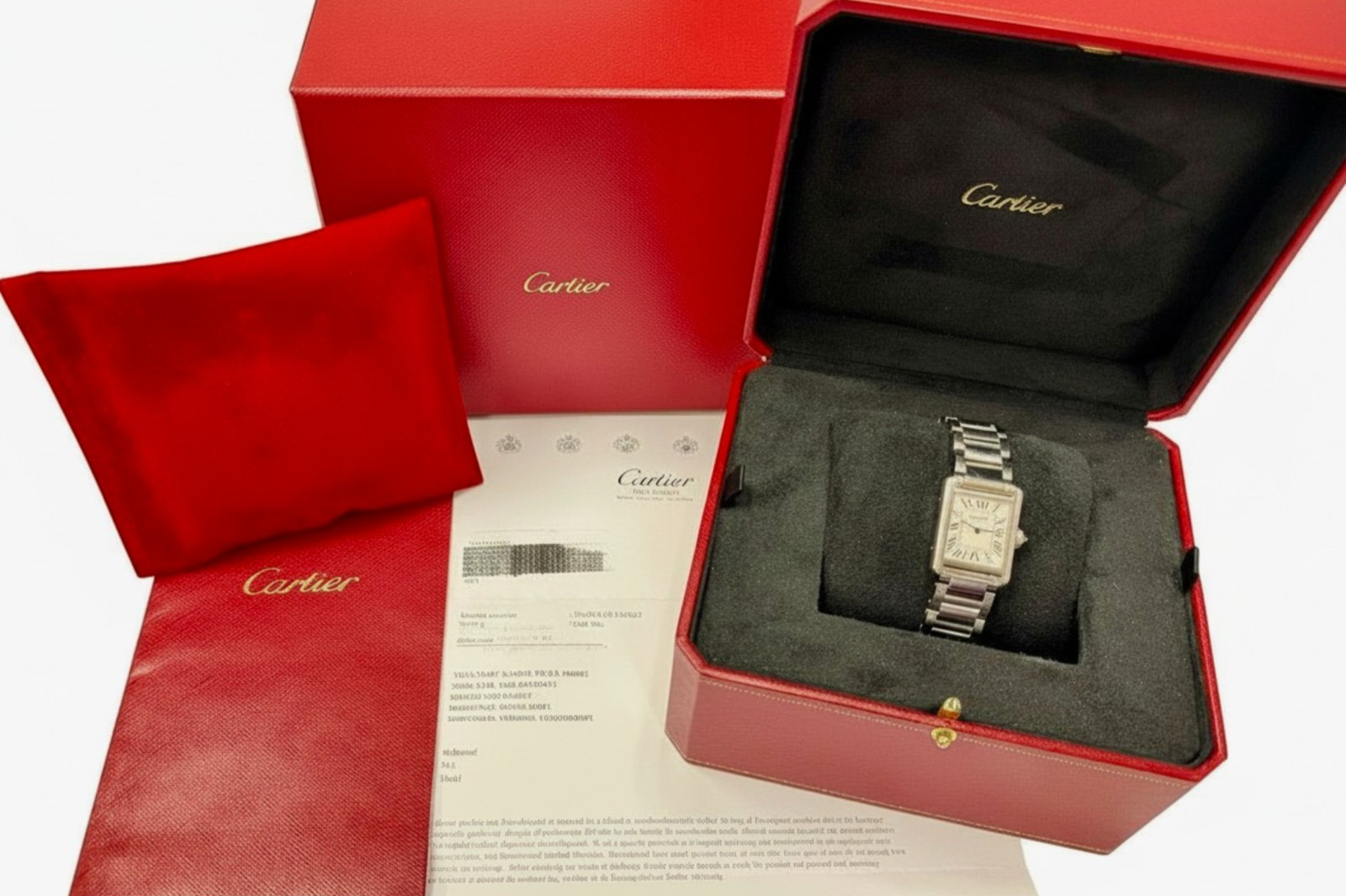 Cartier Tank Must Small WSTA0051 Stainless Steel Quartz Ladies Watch 29.5x22mm