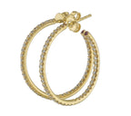 Roberto Coin 18K Yellow Gold Perfect Diamond Hoop Earrings 1226VI