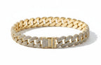14k Yellow Gold 2.00ctw Diamond Cuban Link Bracelet, 7.5in Long