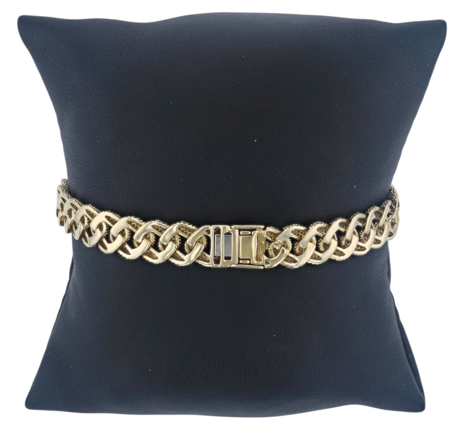 14k Yellow Gold 2.00ctw Diamond Cuban Link Bracelet, 7.5in Long