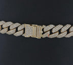 14k Yellow Gold 2.00ctw Diamond Cuban Link Bracelet, 7.5in Long