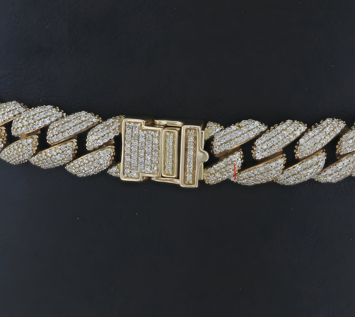 14k Yellow Gold 2.00ctw Diamond Cuban Link Bracelet, 7.5in Long
