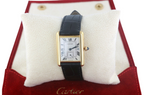 Rare 18kt Cartier Tank Louie Men's Watch Ref. 811002 with Second Hand