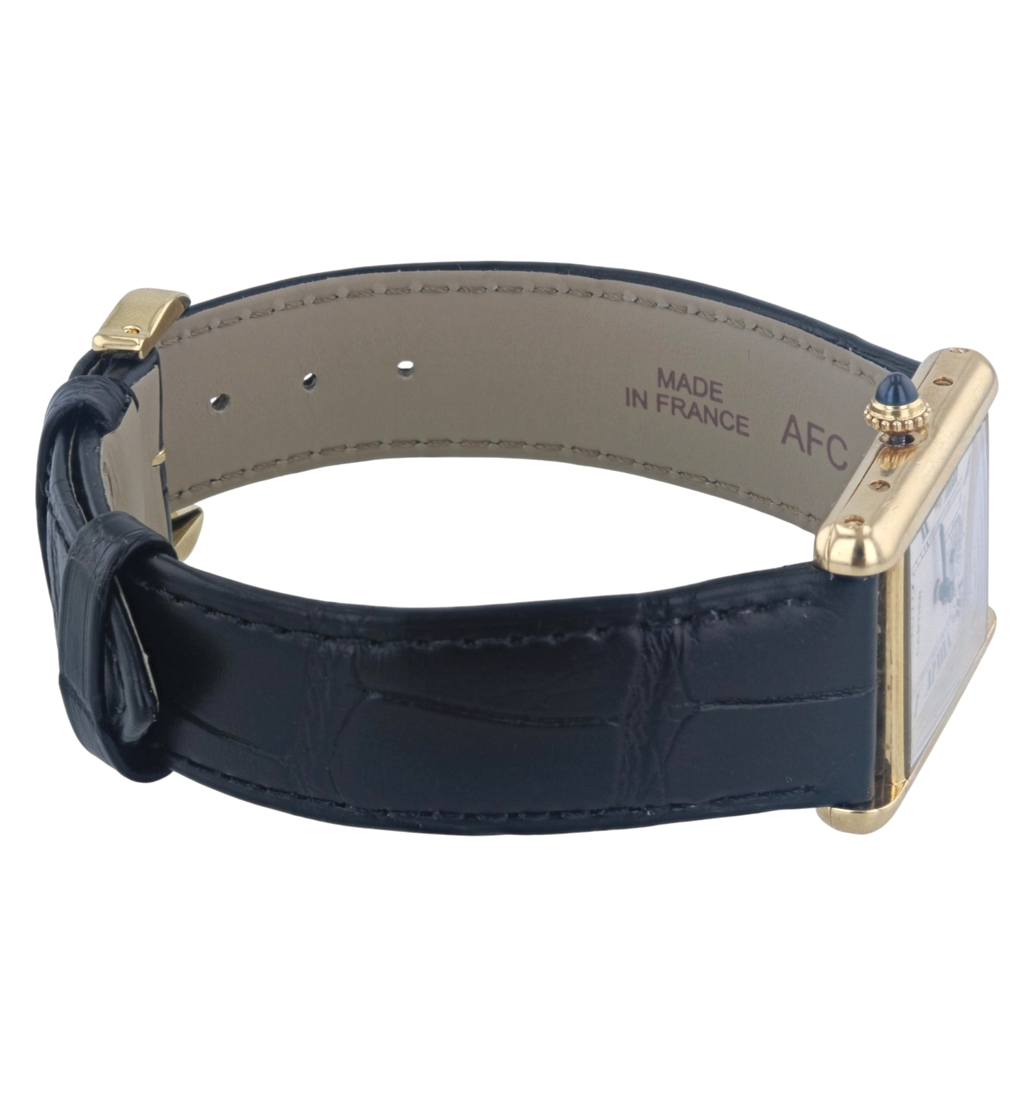 Rare 18kt Cartier Tank Louie Men's Watch Ref. 811002 with Second Hand
