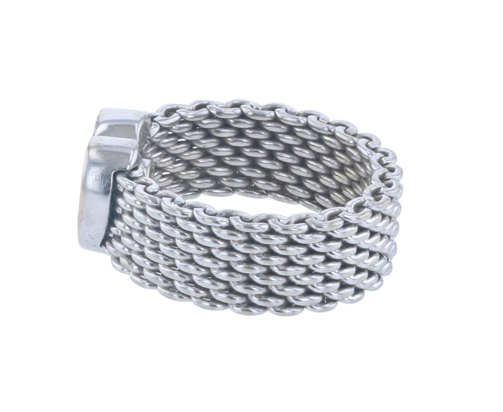 Tiffany & Co. Ring Diamond Somerset Mesh Heart 18K White Gold