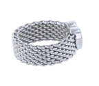 Tiffany & Co. Ring Diamond Somerset Mesh Heart 18K White Gold
