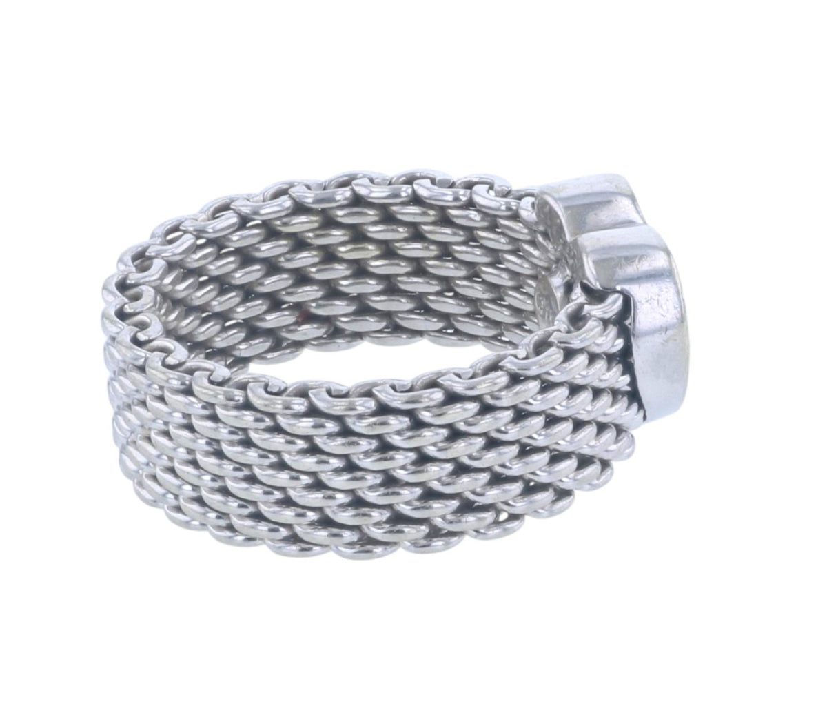 Tiffany & Co. Ring Diamond Somerset Mesh Heart 18K White Gold