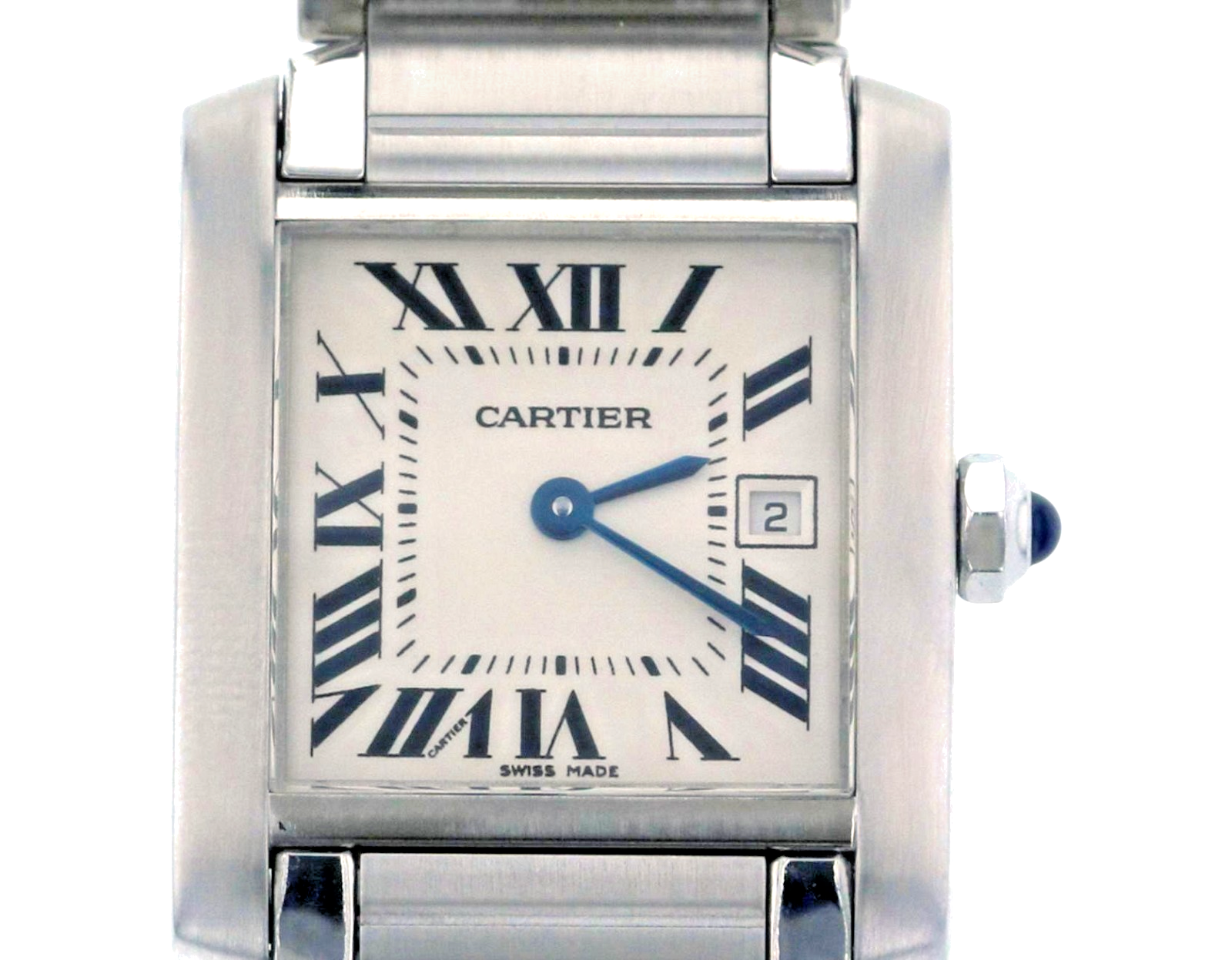 Cartier Tank Française Medium 2465 Stainless Steel Quartz Ladies Watch