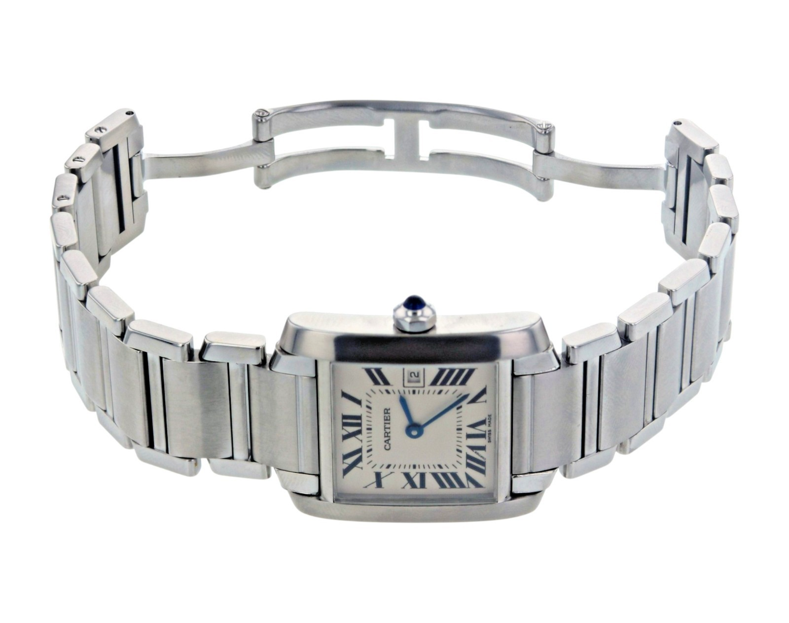 Cartier Tank Française Medium 2465 Stainless Steel Quartz Ladies Watch
