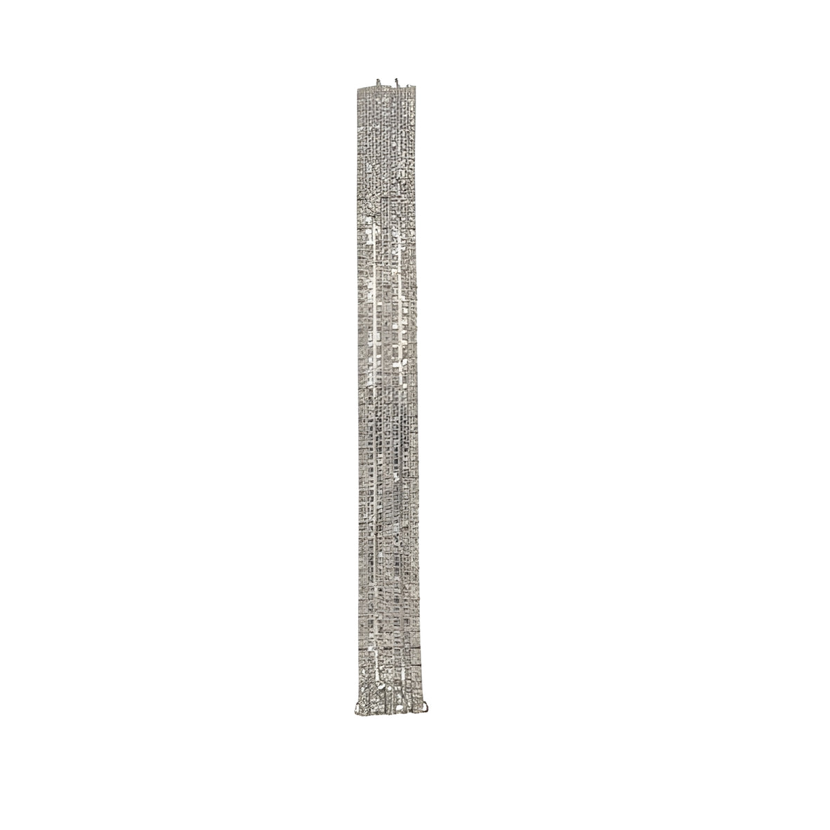 18K White Gold Baguette & Round Diamond Wide Statement Bracelet