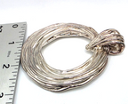 PZ Israel Sterling Silver 925 Large Textured Circle Pendant 21.5g Artisan Modern
