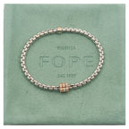 Fope Flexit 18k White Gold 3 Diamond Pave Rose Gold Rondels Bracelet