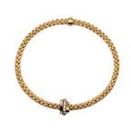 Fope Flexit 18k Rose Gold with Diamond set Rondel Bracelet