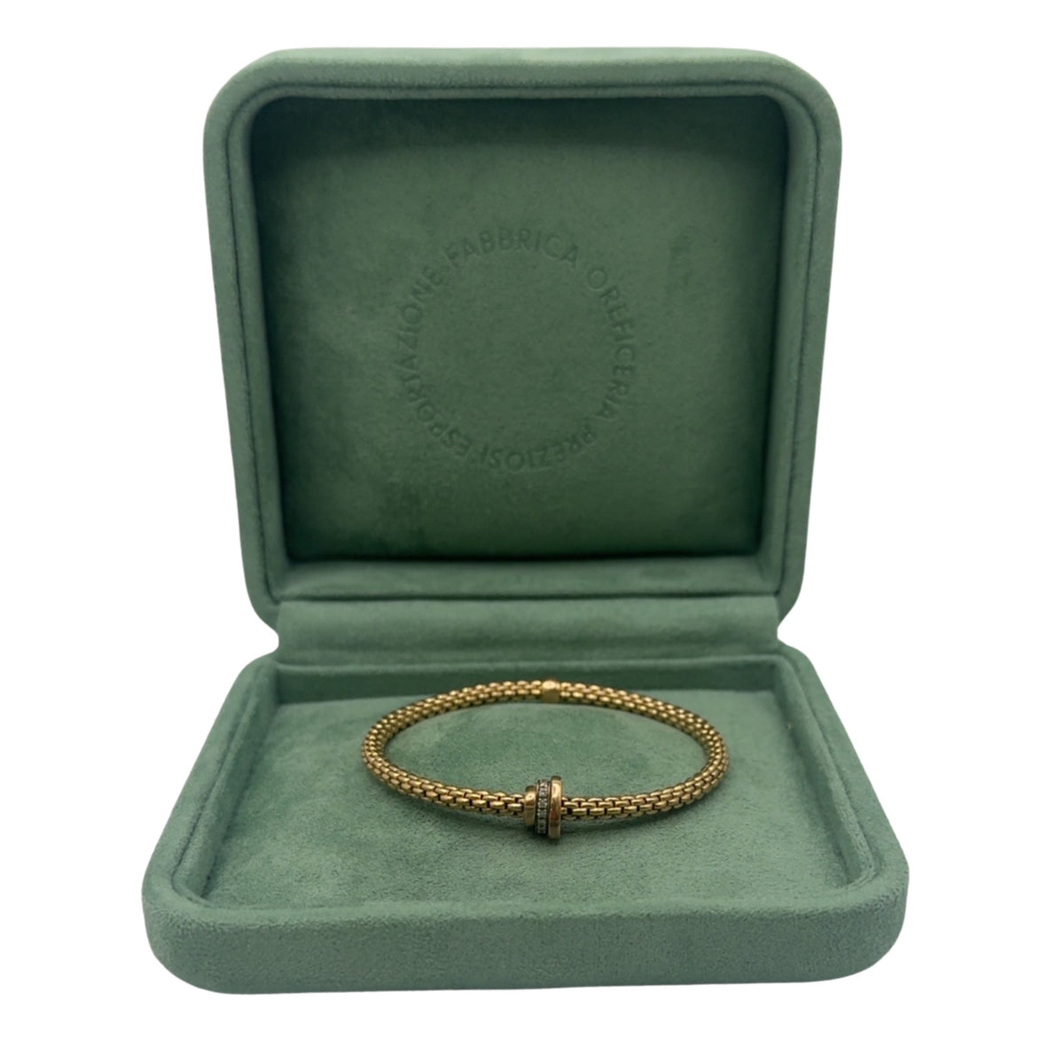 Fope Flexit 18k Rose Gold with Diamond set Rondel Bracelet