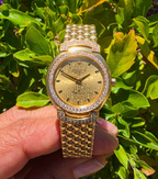 Rolex Cellini Ladies 18K Yellow Gold Diamond Bezel & Lugs Bracelet Watch