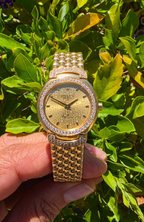 Rolex Cellini Ladies 18K Yellow Gold Diamond Bezel & Lugs Bracelet Watch