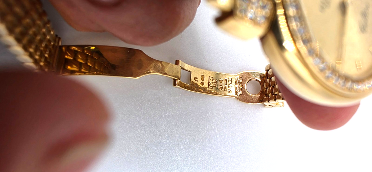 Rolex Cellini Ladies 18K Yellow Gold Diamond Bezel & Lugs Bracelet Watch