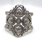 NWOT Sarda Sterling Silver Statement Cuff Bracelet Large Ornate Openwork Design