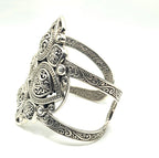 NWOT Sarda Sterling Silver Statement Cuff Bracelet Large Ornate Openwork Design