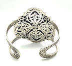 NWOT Sarda Sterling Silver Statement Cuff Bracelet Large Ornate Openwork Design