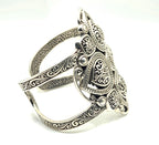 NWOT Sarda Sterling Silver Statement Cuff Bracelet Large Ornate Openwork Design
