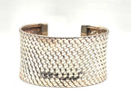 NWOT BA Indonesia 925 Sterling Silver Wide Woven Cuff Bracelet 60.4g 6.25" Bali