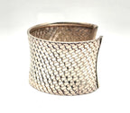 NWOT BA Indonesia 925 Sterling Silver Wide Woven Cuff Bracelet 60.4g 6.25" Bali
