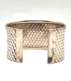 NWOT BA Indonesia 925 Sterling Silver Wide Woven Cuff Bracelet 60.4g 6.25" Bali