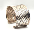 NWOT BA Indonesia 925 Sterling Silver Wide Woven Cuff Bracelet 60.4g 6.25" Bali