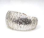 Milor Italy 950 Silver Wide Woven Mesh Cuff Bracelet 27.2g 6" Designer