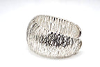 Milor Italy 950 Silver Wide Woven Mesh Cuff Bracelet 27.2g 6" Designer