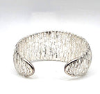 Milor Italy 950 Silver Wide Woven Mesh Cuff Bracelet 27.2g 6" Designer