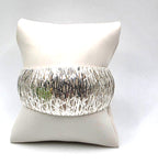 Milor Italy 950 Silver Wide Woven Mesh Cuff Bracelet 27.2g 6" Designer