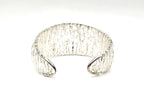 Milor Italy 950 Silver Wide Woven Mesh Cuff Bracelet 27.2g 6" Designer