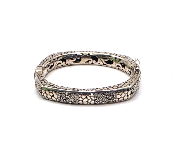 Beautiful Sarda 925 Sterling Silver  Bracelet 39g 6.75 inner circumference