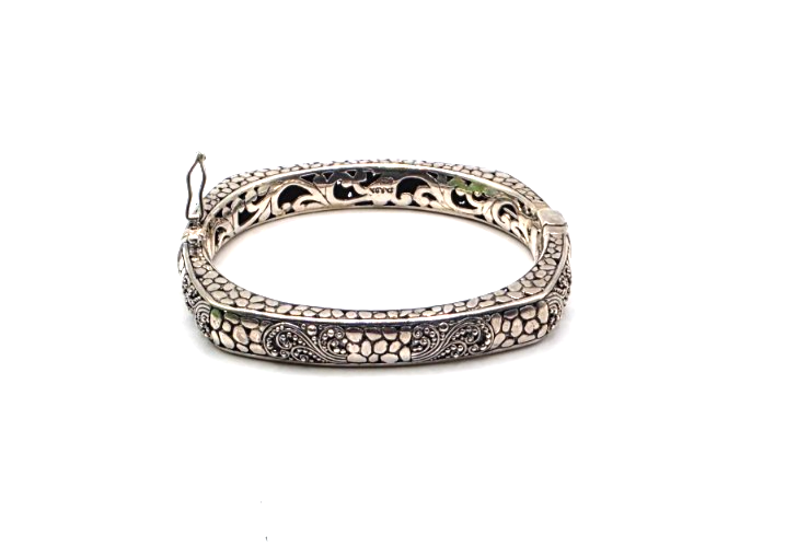 Beautiful Sarda 925 Sterling Silver  Bracelet 39g 6.75 inner circumference
