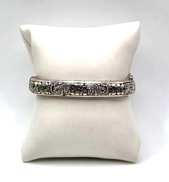 Beautiful Sarda 925 Sterling Silver  Bracelet 39g 6.75 inner circumference