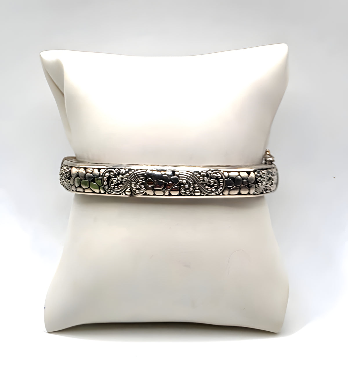 Beautiful Sarda 925 Sterling Silver  Bracelet 39g 6.75 inner circumference