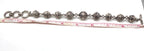 SARDA Sterling Silver Ornate Filigree Beaded Toggle Bracelet 9.25" NWOT