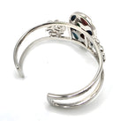 NK Thailand 925 Sterling Silver Multicolor Cabochon Mosaic Cuff Bracelet 38.5g