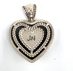NWOT JAI Sterling Silver 925 Heart Enhancer Pendant Hinged Bail