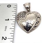 NWOT JAI Sterling Silver 925 Heart Enhancer Pendant Hinged Bail