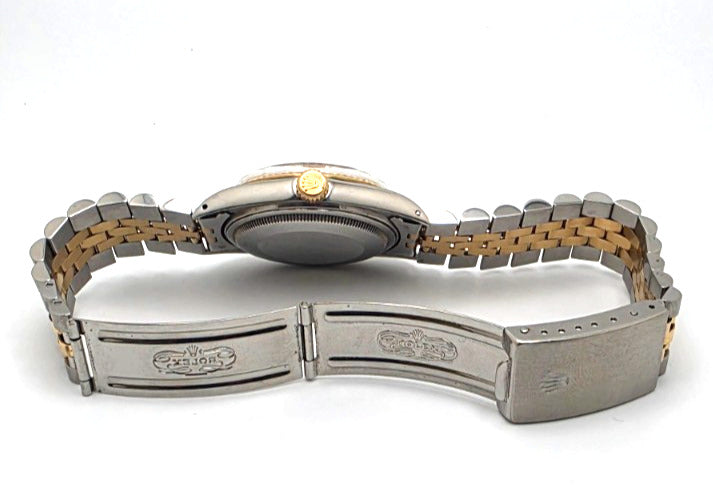 Rolex Datejust 16013 Men's Two Tone 18K Gold Steel Champagne Dial Jubilee