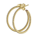 Roberto Coin 18K Yellow Gold Perfect Diamond Hoop Earrings 1226VI