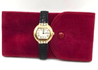 Vintage Cartier Ellipse 18K Yellow Gold Ladies 25mm Ref 1480 Leather Swiss