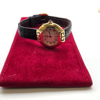 Vintage Cartier Ellipse 18K Yellow Gold Ladies 25mm Ref 1480 Leather Swiss