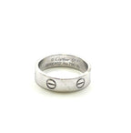 Cartier LOVE Wedding Band Ring 18K White Gold 750 Size 57 RWE402 Classic