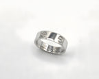 Cartier LOVE Wedding Band Ring 18K White Gold 750 Size 57 RWE402 Classic