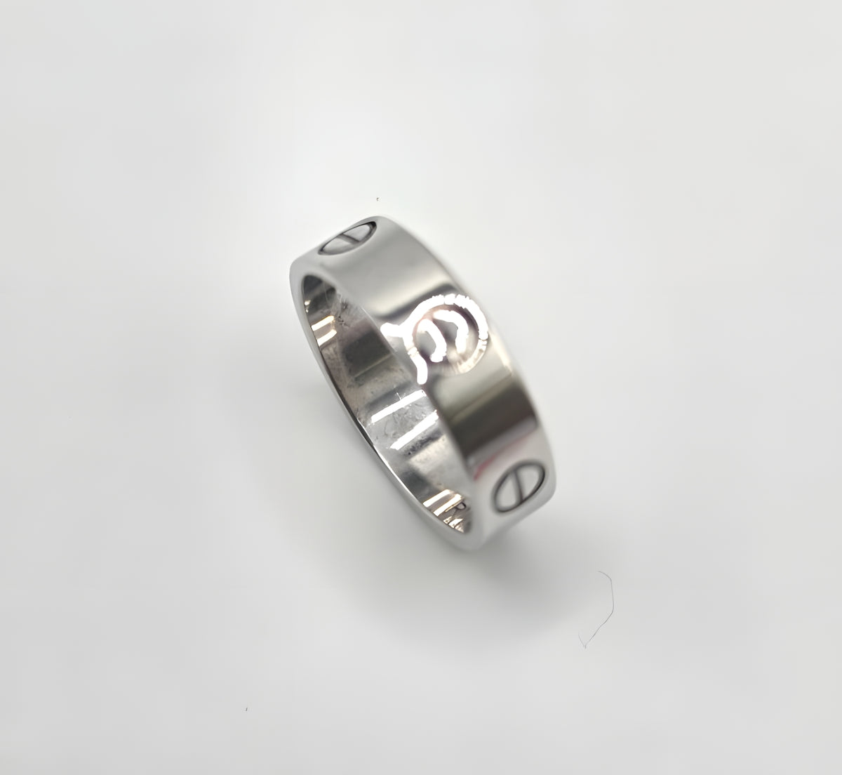 Cartier LOVE Wedding Band Ring 18K White Gold 750 Size 57 RWE402 Classic
